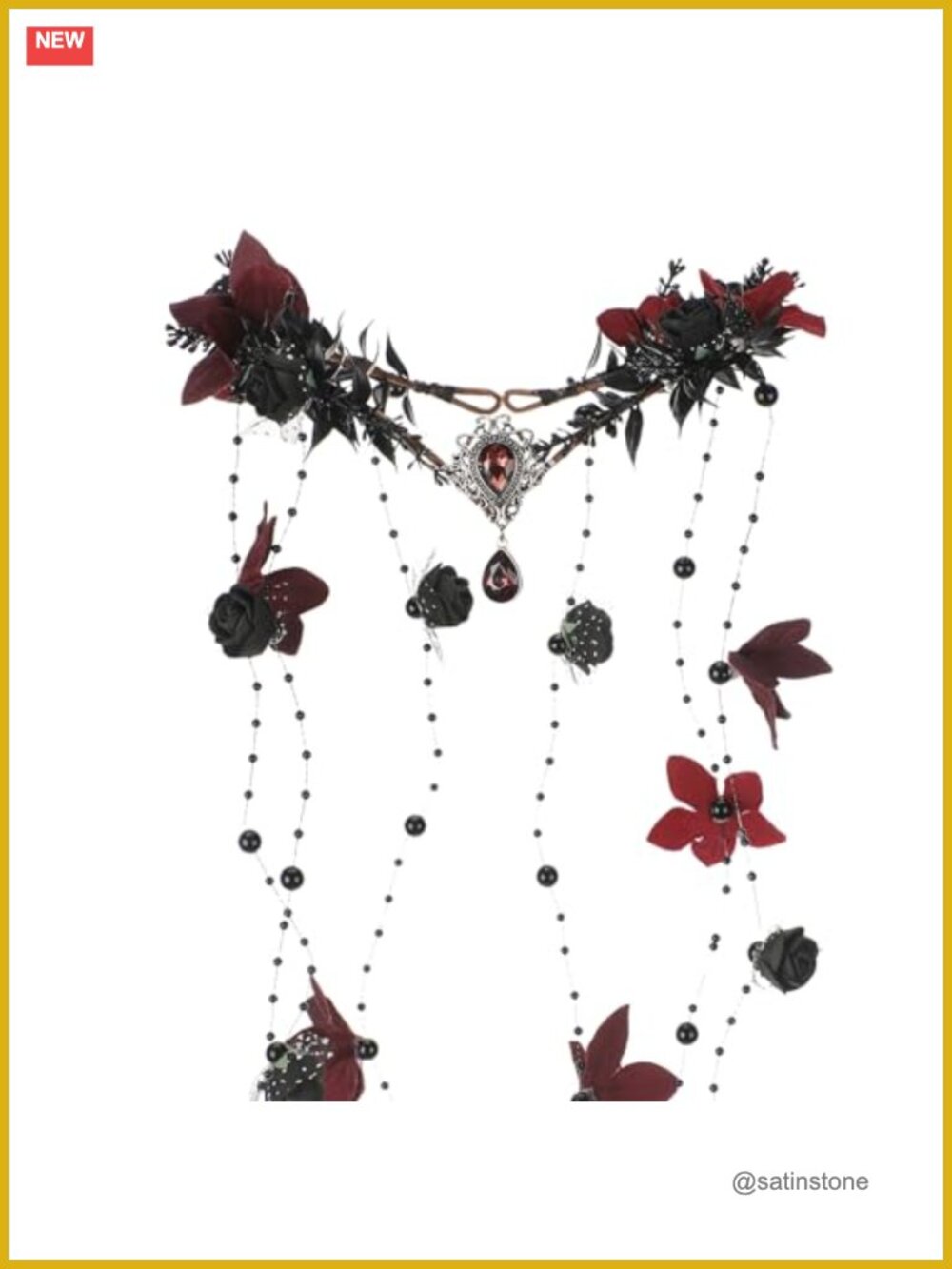 Adjustable Fairy Flower Crown Headpiece for Renaissance Cosplay